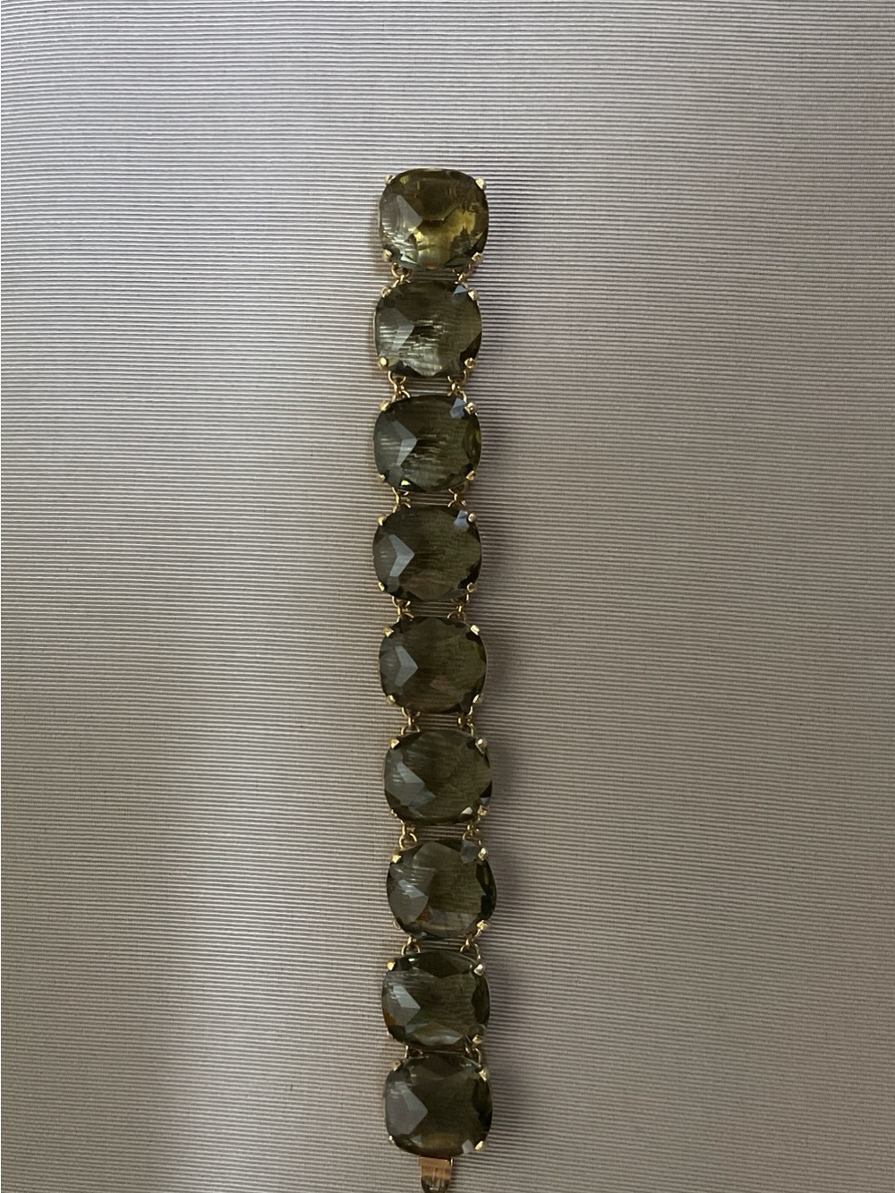 CINER VTG Glass Faceted Smoky Quartz